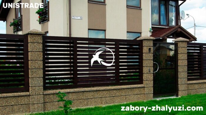 zabor0081-photo01 Забор ранчо шоколадного цвета фото